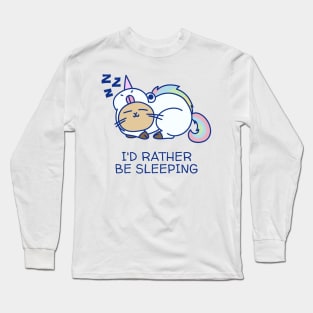 Unicorn - I'd rather be sleeping Long Sleeve T-Shirt